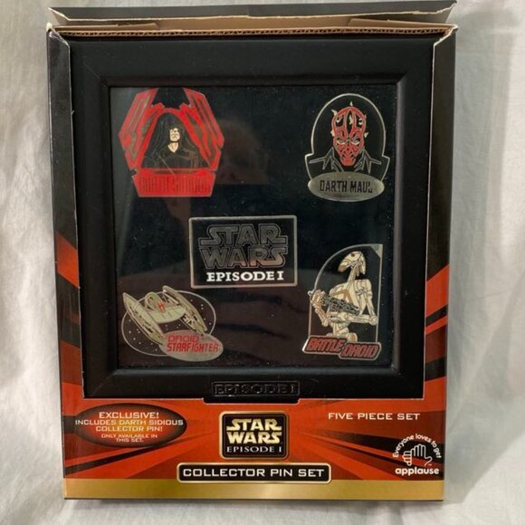 Star Wars Episode 1 Collector Pin Set - NIB - by Applause (see pictures) - Picture 1 of 12